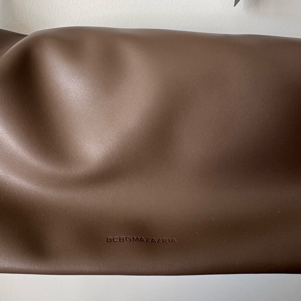 BCBGMaxAzria Taupe Shoulder Strap Funnel Flap Bag - Picture 4 of 7